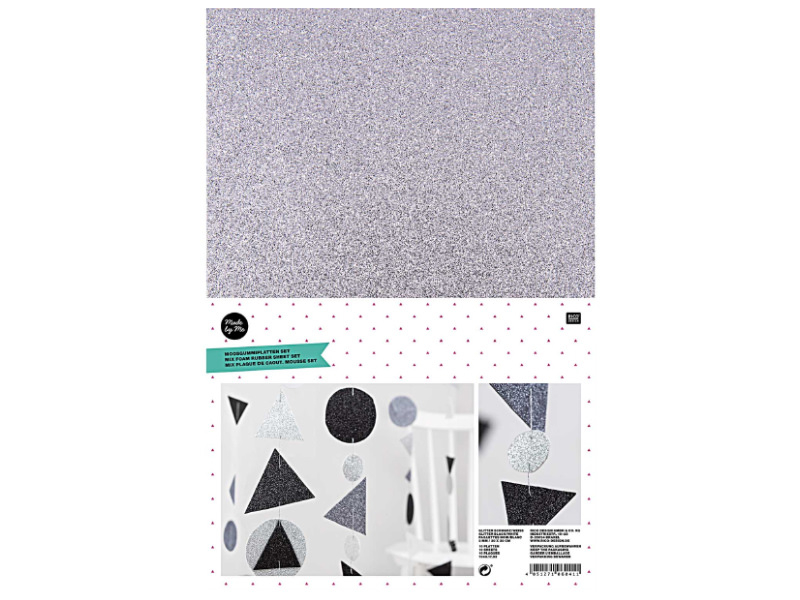 Acheter Lot de 10 feuilles de caoutchouc mousse A4 - plaques blanches, argentées et noires - 7,19 € en ligne sur La Petite Ep...