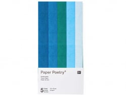 Acheter 5 feuilles de papier de soie - tons de bleu assortis - 1,99 € en ligne sur La Petite Epicerie - Loisirs créatifs