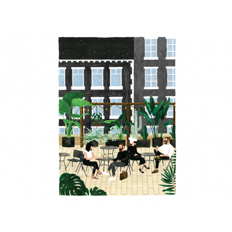 Acheter Affiche aquarelle - Rooftop - 29,7 x 39,7 cm - ATWS - 23,99 € en ligne sur La Petite Epicerie - Loisirs créatifs