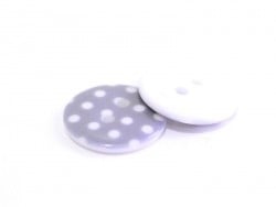 Acheter Bouton plastique rond 18 mm - gris à pois blanc - 0,49 € en ligne sur La Petite Epicerie - Loisirs créatifs