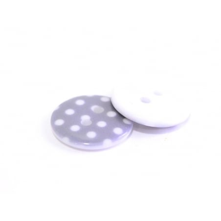 Acheter Bouton plastique rond 18 mm - gris à pois blanc - 0,49 € en ligne sur La Petite Epicerie - Loisirs créatifs