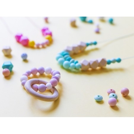 Acheter Lot de 6 perles plates de 12 mm en silicone - Rose clair - 2,99 € en ligne sur La Petite Epicerie - Loisirs créatifs