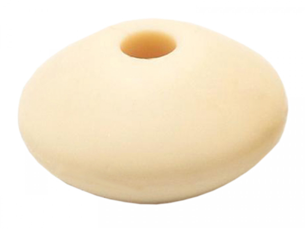 Acheter Perle de 12 mm en silicone - beige En ligne
