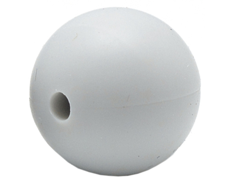 Perle en silicone ronde de 15 mm silicone alimentaire lot de 10 Gris clair