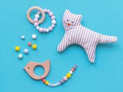 Acheter Lot de 3 perles géométriques de 14 mm en silicone - Bleuet - 2,99 € en ligne sur La Petite Epicerie - Loisirs créatifs