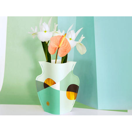 Acheter Petit vase en papier Octaevo - Siena menthe - 13,99 € en ligne sur La Petite Epicerie - Loisirs créatifs