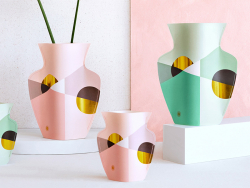 Acheter Grand vase en papier Octaevo - Siena menthe - 22,99 € en ligne sur La Petite Epicerie - Loisirs créatifs