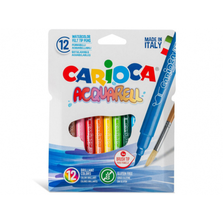 Acheter Feutres Aquarell - 12 couleurs - Carioca - 3,38 € en ligne sur La Petite Epicerie - Loisirs créatifs
