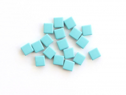 Acheter Lot de 10 perles tuiles carrées en métal de 7x7 mm - Bleu turquoise - 3,99 € en ligne sur La Petite Epicerie - Loisir...