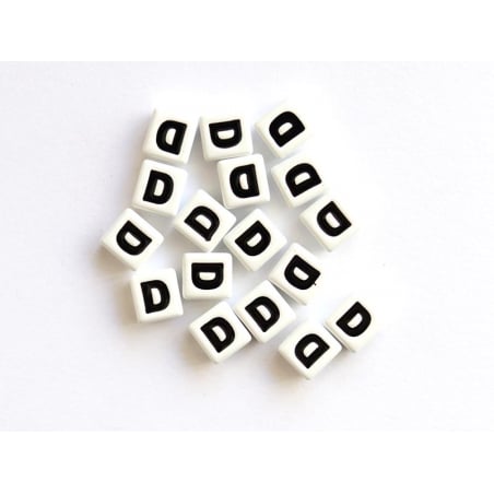 Acheter 1 perle tuile carrée en métal de 7x7 mm - Lettre D - 0,69 € en ligne sur La Petite Epicerie - Loisirs créatifs