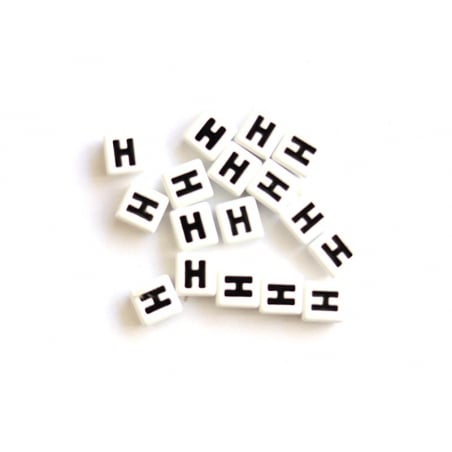 Acheter 1 perle tuile carrée en métal de 7x7 mm - Lettre H - 0,69 € en ligne sur La Petite Epicerie - Loisirs créatifs