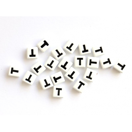 Acheter 1 perle tuile carrée en métal de 7x7 mm - Lettre T - 0,69 € en ligne sur La Petite Epicerie - Loisirs créatifs
