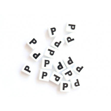 Acheter 1 perle tuile carrée en métal de 7x7 mm - Lettre P - 0,69 € en ligne sur La Petite Epicerie - Loisirs créatifs