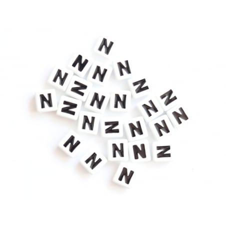 Acheter 1 perle tuile carrée en métal de 7x7 mm - Lettre N - 0,69 € en ligne sur La Petite Epicerie - Loisirs créatifs