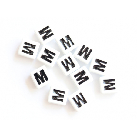 Acheter 1 perle tuile carrée en métal de 7x7 mm - Lettre M - 0,69 € en ligne sur La Petite Epicerie - Loisirs créatifs
