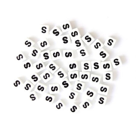 Acheter 1 perle tuile carrée en métal de 7x7 mm - Lettre S - 0,69 € en ligne sur La Petite Epicerie - Loisirs créatifs