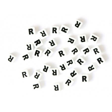 Acheter 1 perle tuile carrée en métal de 7x7 mm - Lettre R - 0,69 € en ligne sur La Petite Epicerie - Loisirs créatifs