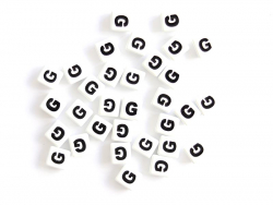 Acheter 1 perle tuile carrée en métal de 7x7 mm - Lettre G - 0,69 € en ligne sur La Petite Epicerie - Loisirs créatifs
