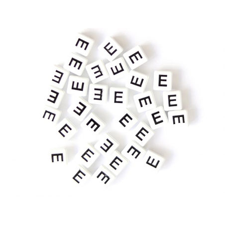 Acheter 1 perle tuile carrée en métal de 7x7 mm - Lettre E - 0,69 € en ligne sur La Petite Epicerie - Loisirs créatifs
