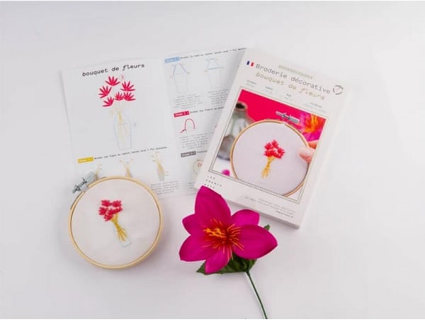 Acheter Kit de broderie décorative - Bouquet de fleurs - Les French Kits - 15,99 € en ligne sur La Petite Epicerie - Loisirs ...