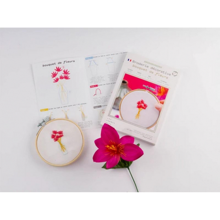 Acheter Kit de broderie décorative - Bouquet de fleurs - Les French Kits - 15,99 € en ligne sur La Petite Epicerie - Loisirs ...