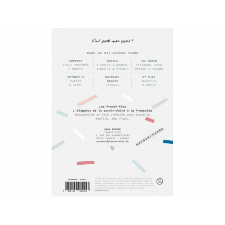 Acheter Kit de broderie décorative - Chaîne de coeurs - Les French Kits - 15,99 € en ligne sur La Petite Epicerie - Loisirs c...
