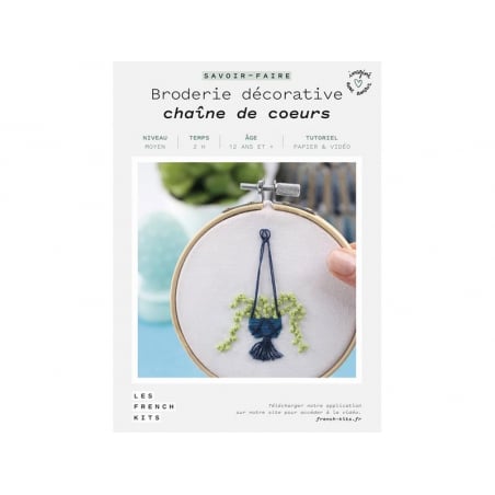 Acheter Kit de broderie décorative - Chaîne de coeurs - Les French Kits - 15,99 € en ligne sur La Petite Epicerie - Loisirs c...