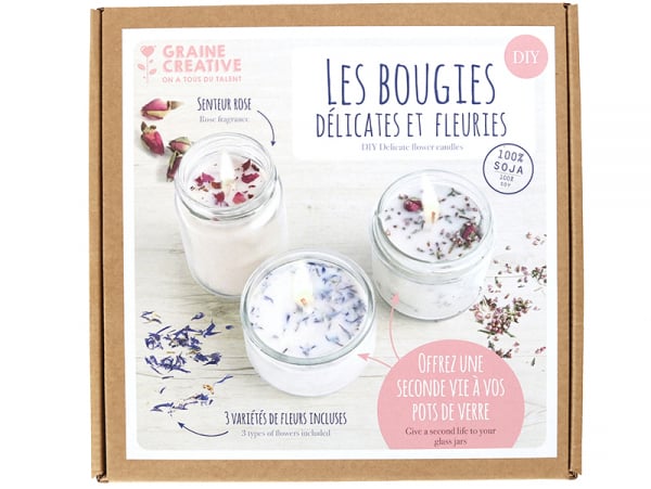 Acheter Coffret Les bougies délicates et fleuries à faire soi-même - 19,99 € en ligne sur La Petite Epicerie - Loisirs créatifs
