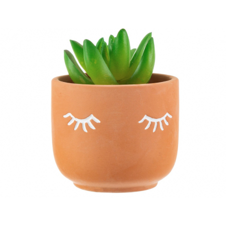 Acheter Petit pot à plante Terracotta - Yeux fermés - 5,19 € en ligne sur La Petite Epicerie - Loisirs créatifs