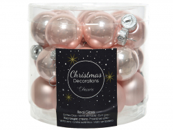 Acheter Lot de 24 mini boules de Noël en verre - rose poudré -2,5 cm - 3,99 € en ligne sur La Petite Epicerie - Loisirs créatifs