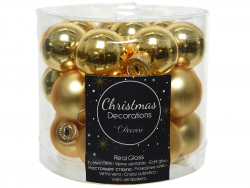 Acheter Lot de 24 mini boules de Noël en verre - or clair -2,5 cm - 3,99 € en ligne sur La Petite Epicerie - Loisirs créatifs