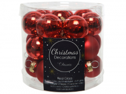 Acheter Lot de 24 mini boules de Noël en verre - rouge noël -2,5 cm - 3,99 € en ligne sur La Petite Epicerie - Loisirs créatifs