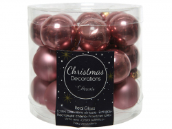 Acheter Lot de 24 mini boules de Noël en verre - vieux rose -2,5 cm - 3,99 € en ligne sur La Petite Epicerie - Loisirs créatifs