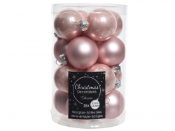 Acheter Lot de 16 petites boules de Noël en verre - rose poudré - 3,5 cm - 4,99 € en ligne sur La Petite Epicerie - Loisirs c...