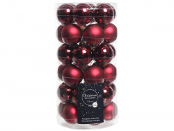 Acheter Lot de 36 boules de Noël en verre - bordeaux - 4 cm - 11,99 € en ligne sur La Petite Epicerie - Loisirs créatifs