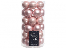 Acheter Lot de 36 boules de Noël en verre - rose poudré - 4 cm - 11,99 € en ligne sur La Petite Epicerie - Loisirs créatifs