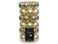 Acheter Lot de 36 boules de Noël en verre - champagne - 4 cm - 11,99 € en ligne sur La Petite Epicerie - Loisirs créatifs