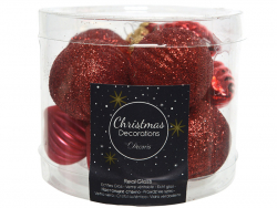 Acheter Assortiment de boules de Noël en verre à paillettes - rouge Noël - 4,99 € en ligne sur La Petite Epicerie - Loisirs c...