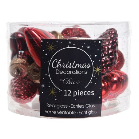 Acheter Assortiment de 12 boules de Noël - tons de rouges - 4,99 € en ligne sur La Petite Epicerie - Loisirs créatifs