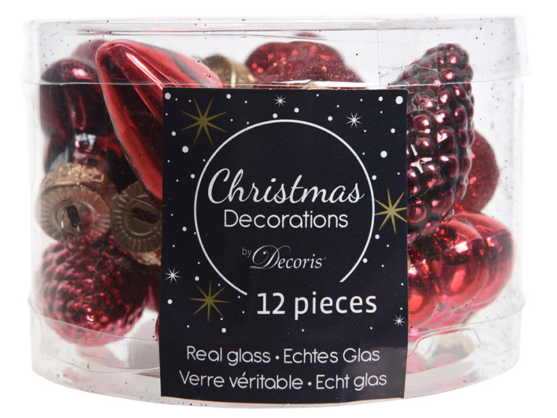 Acheter Assortiment de 12 boules de Noël - tons de rouges - 4,99 € en ligne sur La Petite Epicerie - Loisirs créatifs
