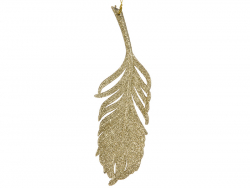 Acheter Décoration de noël - Plume à paillettes dorées - 1,49 € en ligne sur La Petite Epicerie - Loisirs créatifs