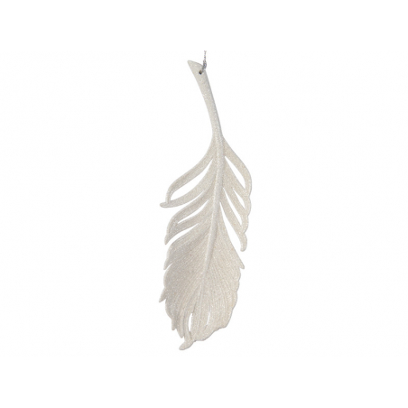Acheter Décoration de noël - Plume à paillettes blanches - 1,49 € en ligne sur La Petite Epicerie - Loisirs créatifs