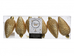 Acheter Lot de 6 boules de noël pommes de pin - or - 6,49 € en ligne sur La Petite Epicerie - Loisirs créatifs