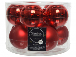 Acheter Lot de 10 boules en verre - rouge - 6 cm - 6,99 € en ligne sur La Petite Epicerie - Loisirs créatifs