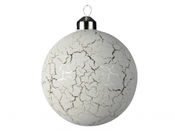 Acheter Grosse boule de Noël blanche à craquelures dorées - 10 cm - 4,49 € en ligne sur La Petite Epicerie - Loisirs créatifs