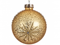 Acheter Boule de Noël or décorée avec une étoile dorée - 8 cm - 2,99 € en ligne sur La Petite Epicerie - Loisirs créatifs