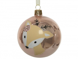 Acheter Boule de Noël biche en verre - vieux rose - 8 cm - 3,99 € en ligne sur La Petite Epicerie - Loisirs créatifs