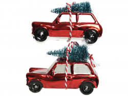 Acheter Lot de 2 boules de Noël - voiture transportant un sapin - 6,99 € en ligne sur La Petite Epicerie - Loisirs créatifs