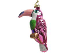 Acheter Boule de Noël Toucan en verre - rose - 4,99 € en ligne sur La Petite Epicerie - Loisirs créatifs