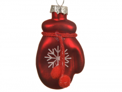 Acheter Boule de Noël en verre- moufle rouge - 1,99 € en ligne sur La Petite Epicerie - Loisirs créatifs